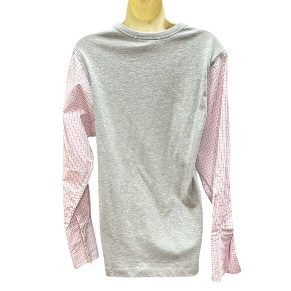 Dries Van Noten Gray & Pink Contrast Sleeves T-shirt NWT Size XS - Picture 5 of 8